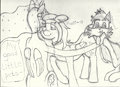 Princess Luna and her pets Derpy and Taily by 2tailedD3rpy