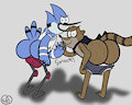 Mordecai and Rigby mooning by MoonShadow700