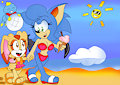 Sapphire Sonic and Cream N Cheese go to the beach