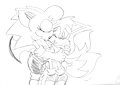 Sapphire kiss on Tails Cheek