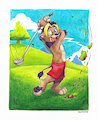 Golfing with Nbowa by pandapaco