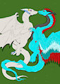 Commission - Dragon Hugs (Flat Colour)
