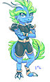 Azure Dragon Pixel Doodle