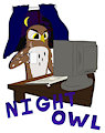 [Shirt Design] Night Owl by MagicWolfy