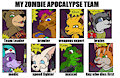 My zombie apocalypse team meme