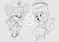 Nurses Peg and Rebecca by JumpAroundJumpJump
