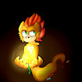 fire boy with a glowy thing by Dogteeth