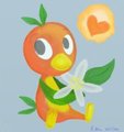 Little Orange Bird by jennytablina