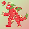 strawberry dragon by wolfface2
