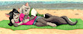 Snuggle On The Beach