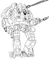Sketch Comm ProfPyro: Crockett 'Aoshi' BattleMech