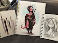 Traditional Tiefling Warrior Adoptable by Bleats