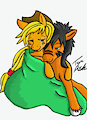 Blanket Cuddle Tiger x AJ by TigerDusk
