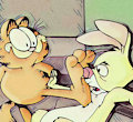 Garfield & Rabbit by TherynRM