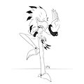 Nephthys the Egyptian Vulture - Combat Stance