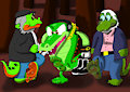 Crocodile and Alligators in the forest