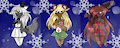 :.Holiday Theme Adopts (3/3 Open).: by QuietFoxxy4