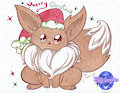 Merry Christmas from a Kawaii, Adorable, Round Eevee
