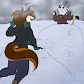 Snowball Fight! by QueenKami