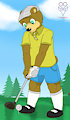 [C] Al Bear playing golf