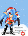 Christmas pinup Sapphire Sonic