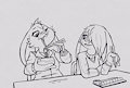 nattie and janice lunch hangout by Knullox