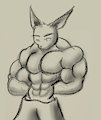[Drawover] Nonchalant Muscle Hare