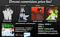 Commision price sheet