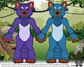 Twins (Blue Draem and Purple Hayze) by bluedraem
