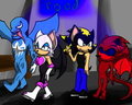 Rouge, Venom9999 and their two friends by 09cdou