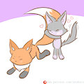 Fox Sticker - Hug with friends