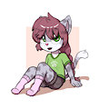 Cute kitty in socks