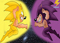 Super Sonic vs Super Scourge colored
