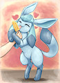 Glaceon's Popsicle by OtakuAP