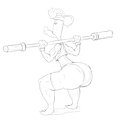 Bernice doin' squats sketch