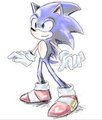 Sonic drawn in a Online Drawing Chat :3