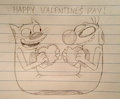 CatDog Valentine - Redraw by Stickyickysmut