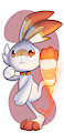 Scorbunny Drawing Number 549 by Bitcoon