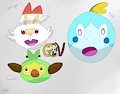 Pokémon Gen 8 Starters by DigimonForever