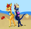 Keyblade Dragon Sisters At the Beach