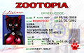 Zootopia Drivers License