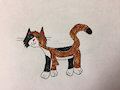 My drawing of a calico cat