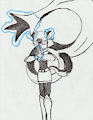 Sentai Psychic Scarf Ninja Cat Girl Sketch