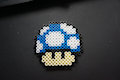 blue mario mushroom perler