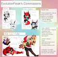 Commission prices by EvolutionFreak