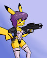 Pikachu cosplaying Major Kusanagi