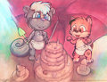 Tavi Birthday - Sand Castle Cake by OverFlo207