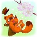 cherry blossom and tanuki by enorapi