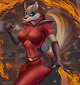 Wolf on Fire - By FlowerXL