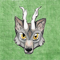 Horned Wolf Headshot Commission